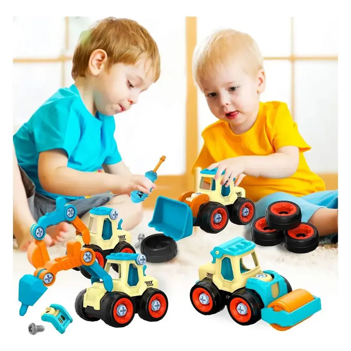 GENERICO - Juego De 4 Piezas Camión De Juguete Desmontable Para Niños