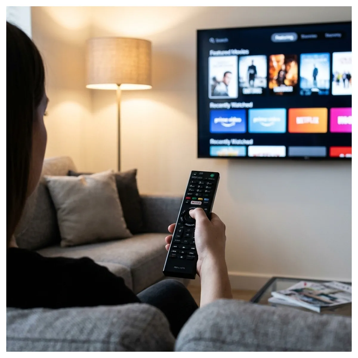 MALIK - Control Remoto para Smart TV KDL-48R530C Netflix