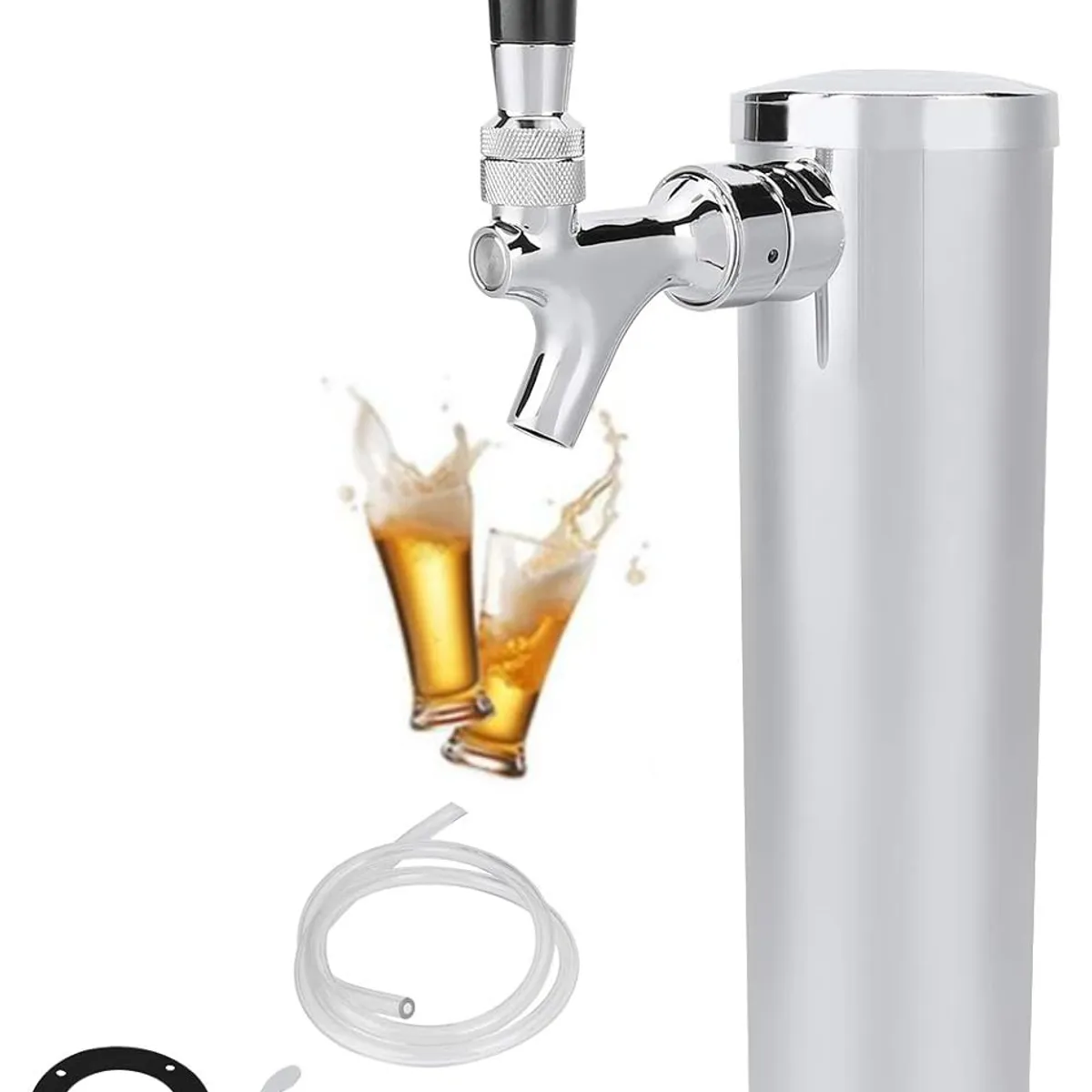 Torre Kegerator De Flujo Ajustable,Torre De Cerveza Acero Inoxidable De Un Solo Llave De 3 Pulgadas, marca KUANGYE - Foto Principal