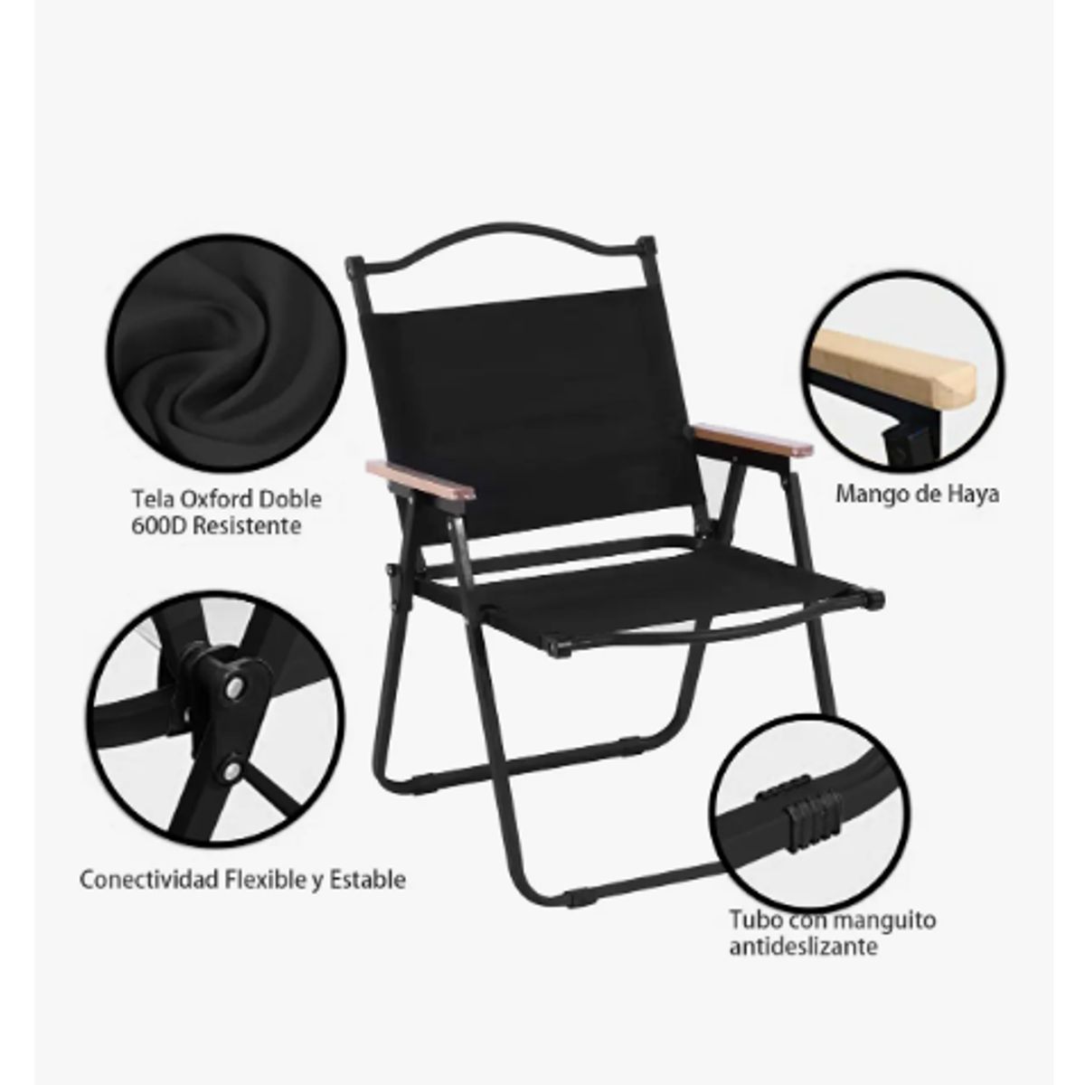 GENERICO - Silla Plegable Camping Portátil