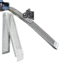 KUANGYE - Rampas Plegables Acero Carga 350Kg 220×1950MM Para Cortacéspedes, ATV, UTV Y Más