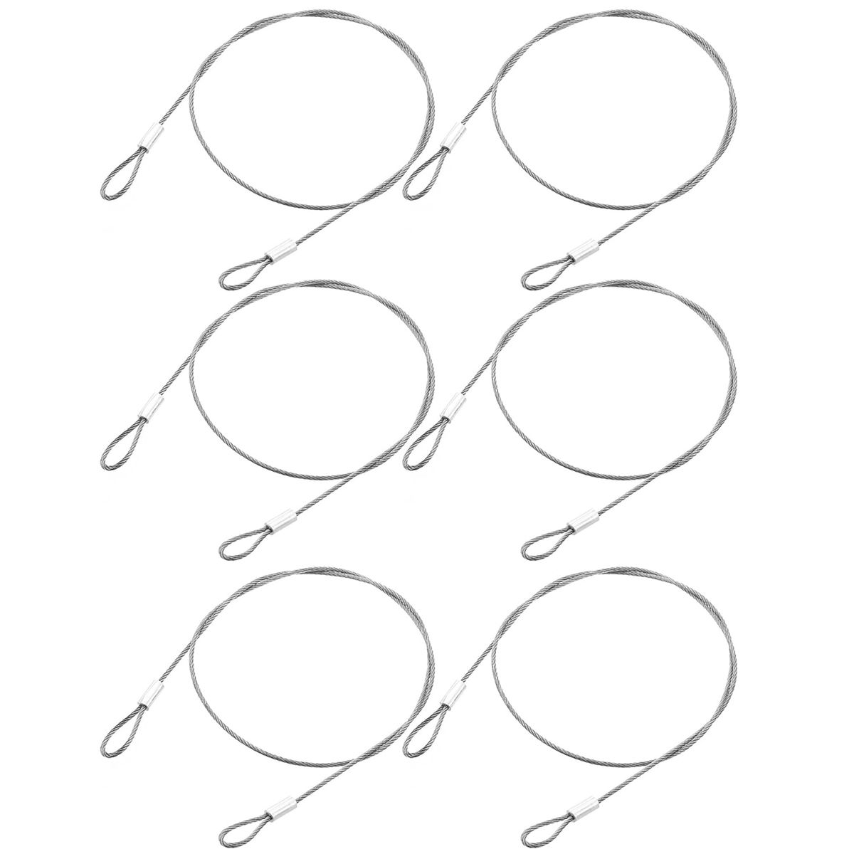 KUANGYE - Pack 6 Piola De Seguridad Para Ropa Revestido 1.5 Metros