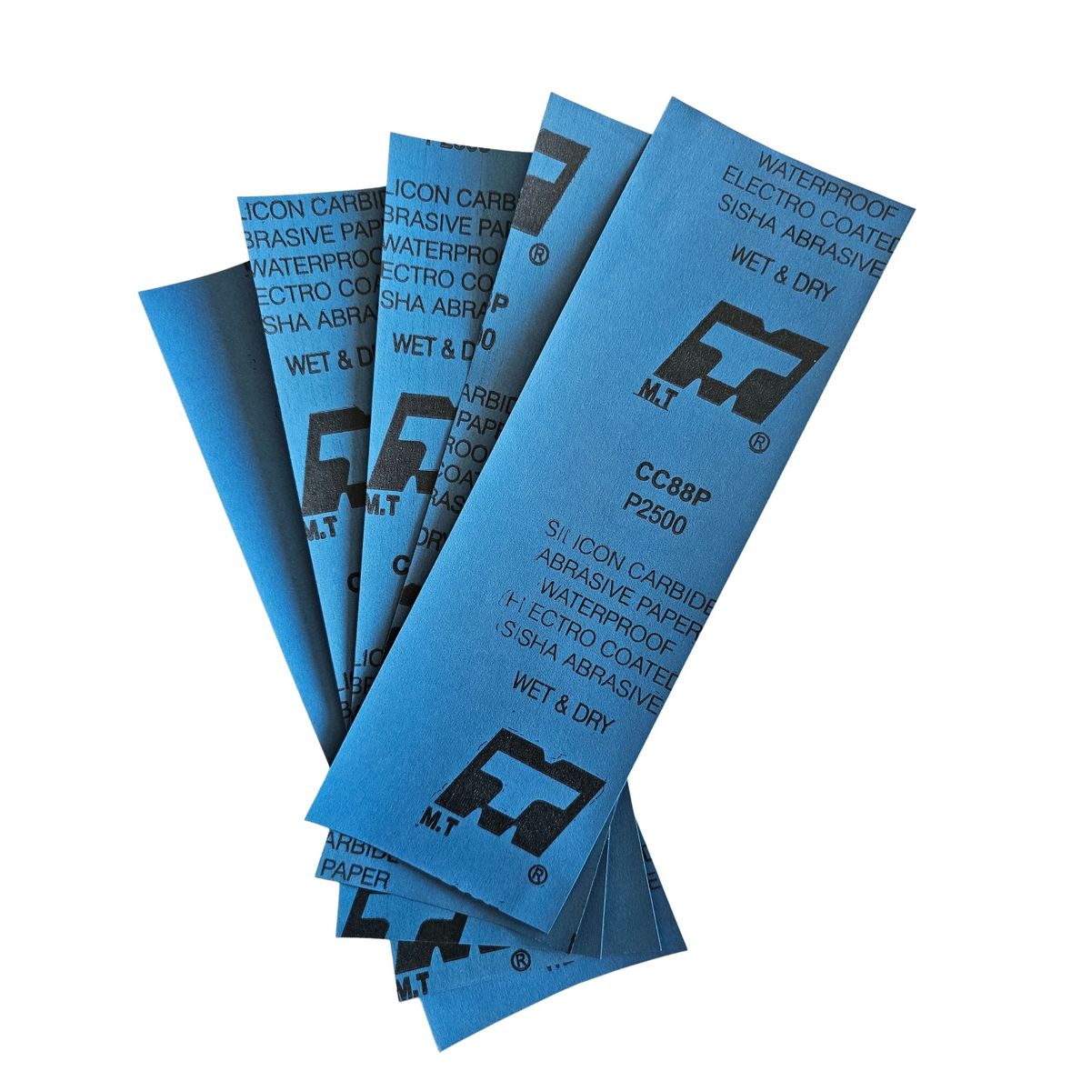 GENERICO - Set de 5 Lijas P2500 M.T CC88P para Uñas de Guitarrista - 260x86mm