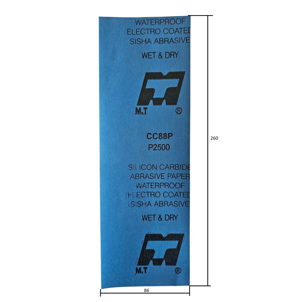 GENERICO - Set de 5 Lijas P2500 M.T CC88P para Uñas de Guitarrista - 260x86mm
