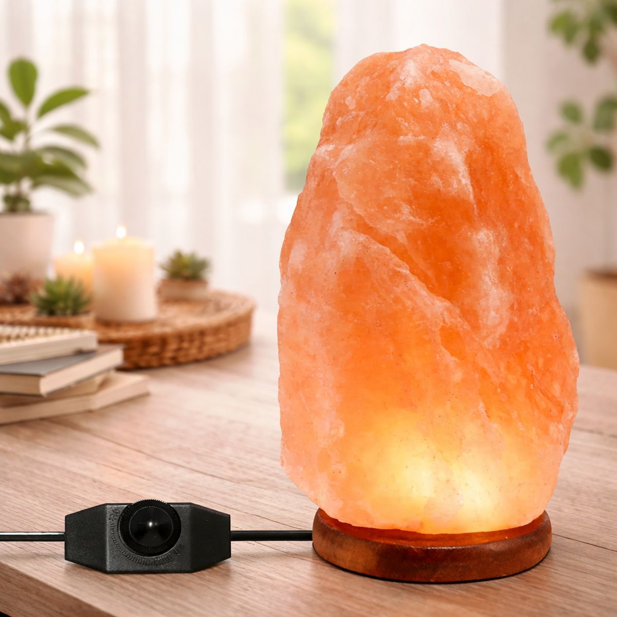 MOVI - Lámpara de Sal del Himalaya  Luz Cálida para un Hogar Relajante