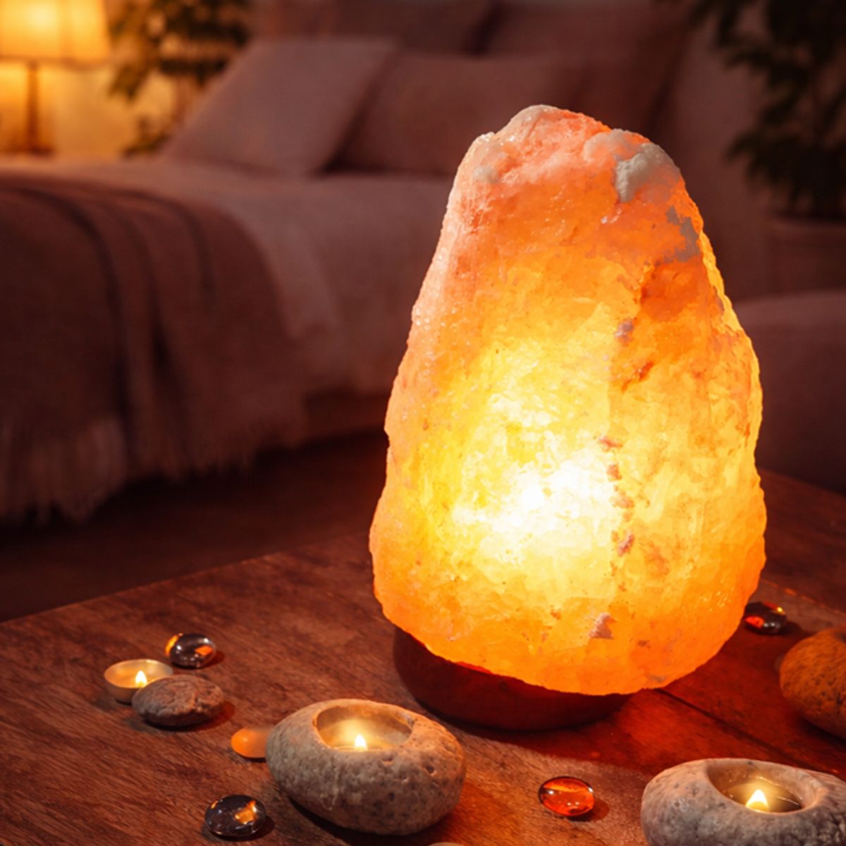 MOVI - Lámpara de Sal del Himalaya  Luz Cálida para un Hogar Relajante