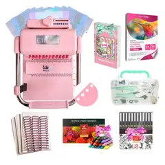AMERICAN CRAFTS - Encuadernadora Cinch pink perforacion redonda color rosa kit