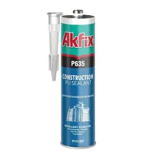 AKFIX - Sellador Poliuretano P635 Negro 310ml Juntas Hormigon