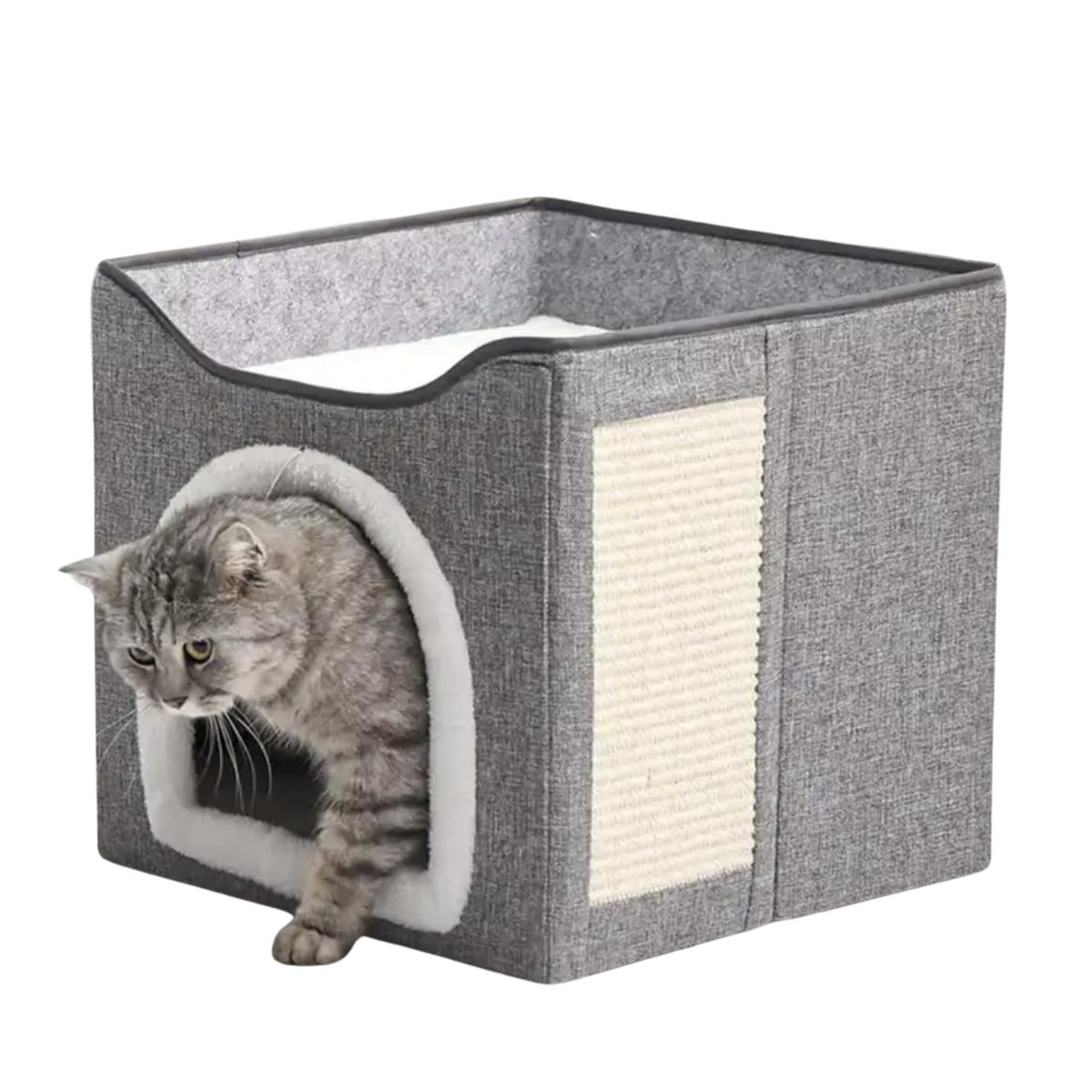 CRUSEC - Cama Escondite Para Gatos Casa De Interior Suave