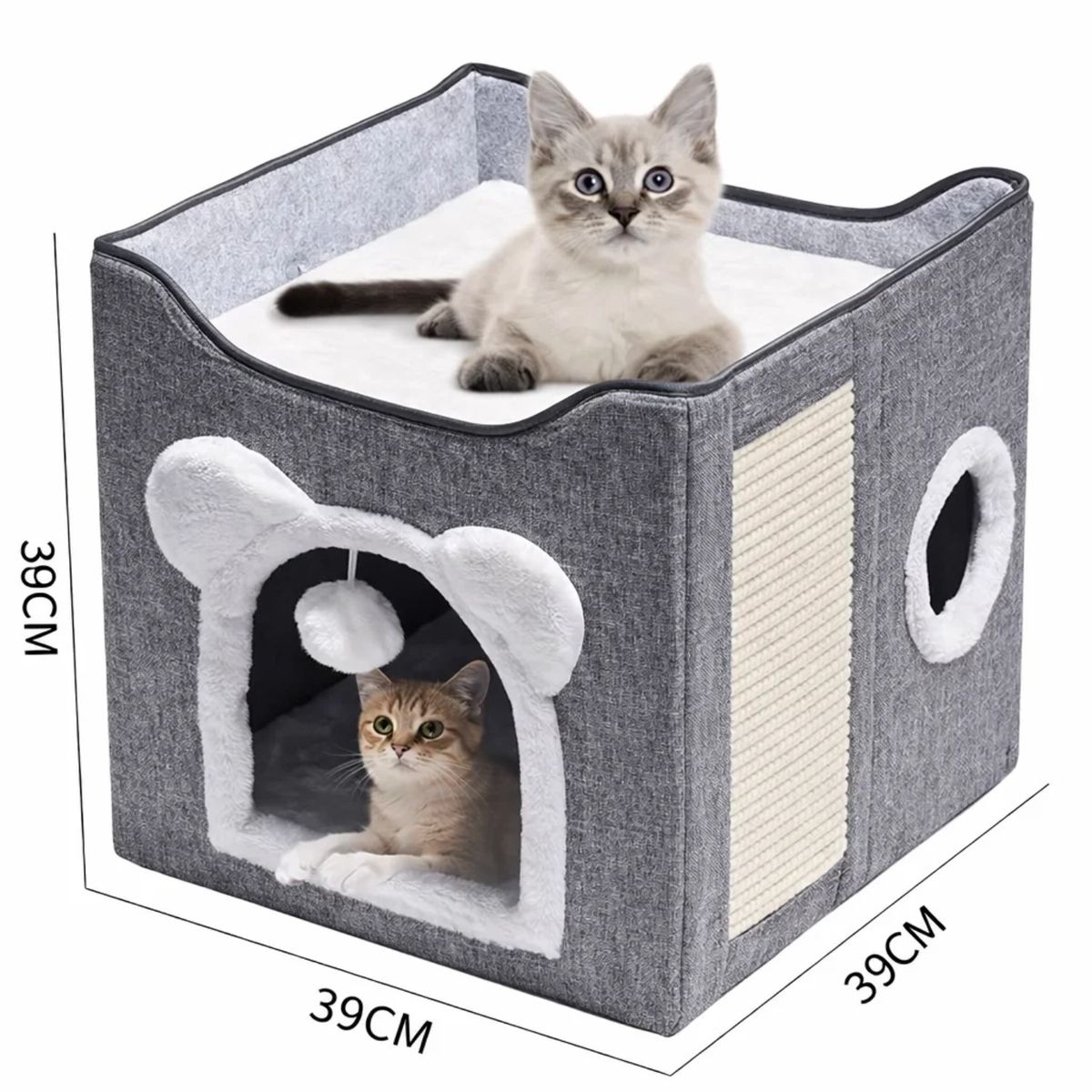 CRUSEC - Cama Escondite Para Gatos Casa De Interior Suave