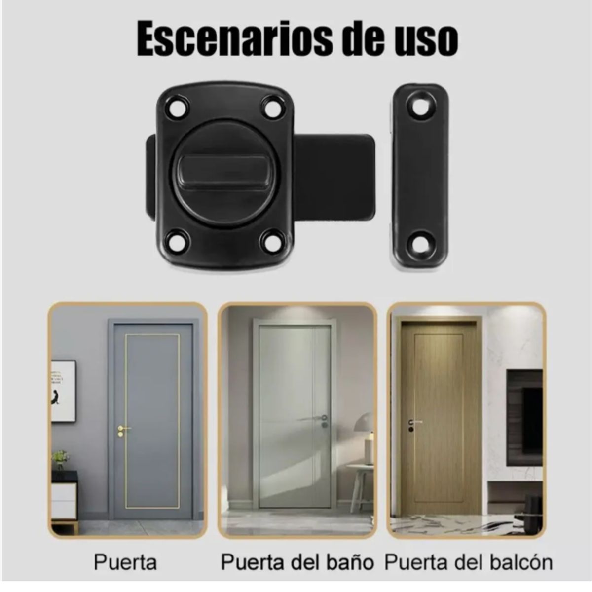 GENERICO - 5 Unids Cerraduras De Puerta Gabinete Para Baño Inodoro