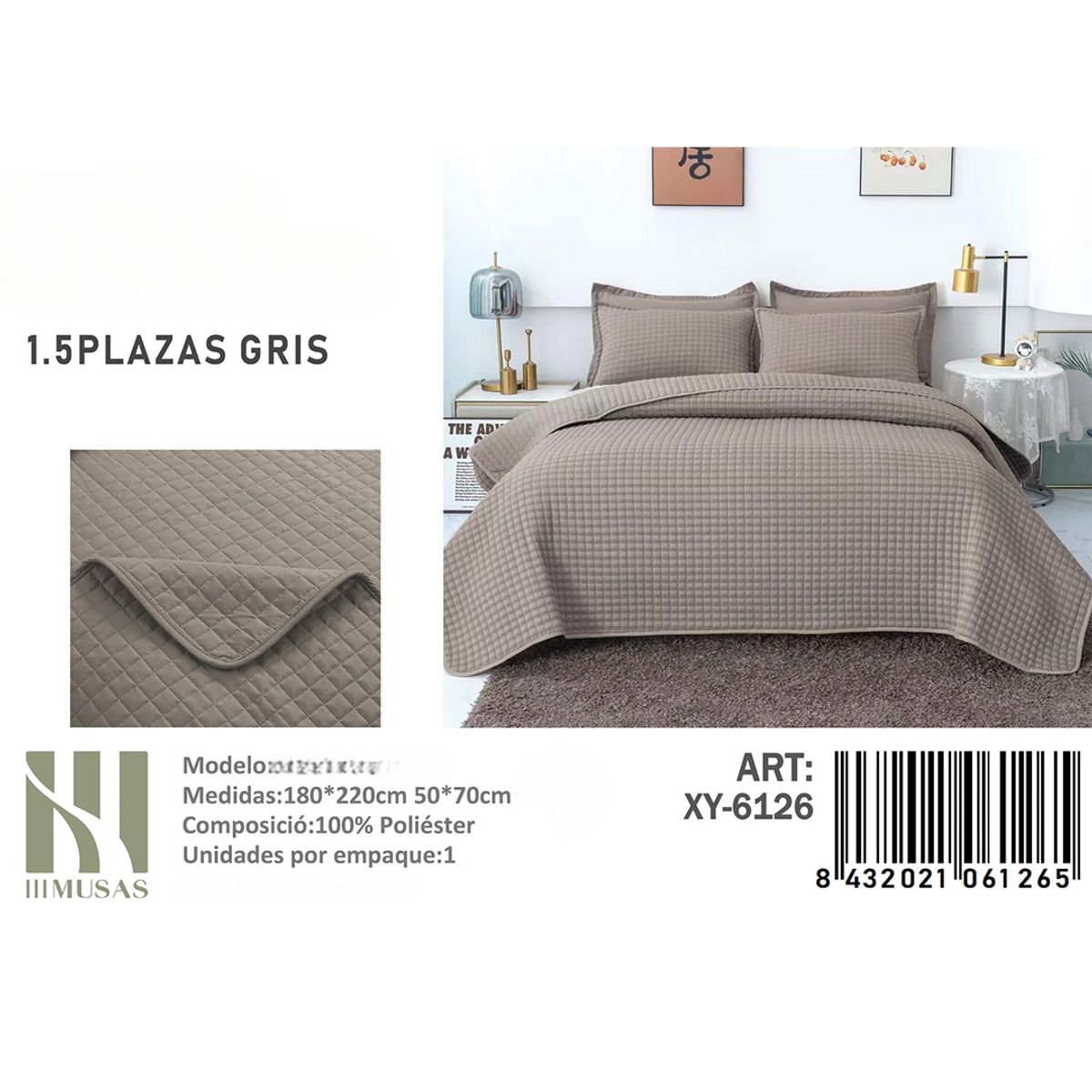 GENERICO - Cubrecama Quilt De Verano Plaza Y Media Cuadrille