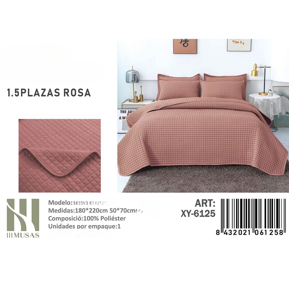 GENERICO - Cubrecama Quilt De Verano Plaza Y Media Cuadrille