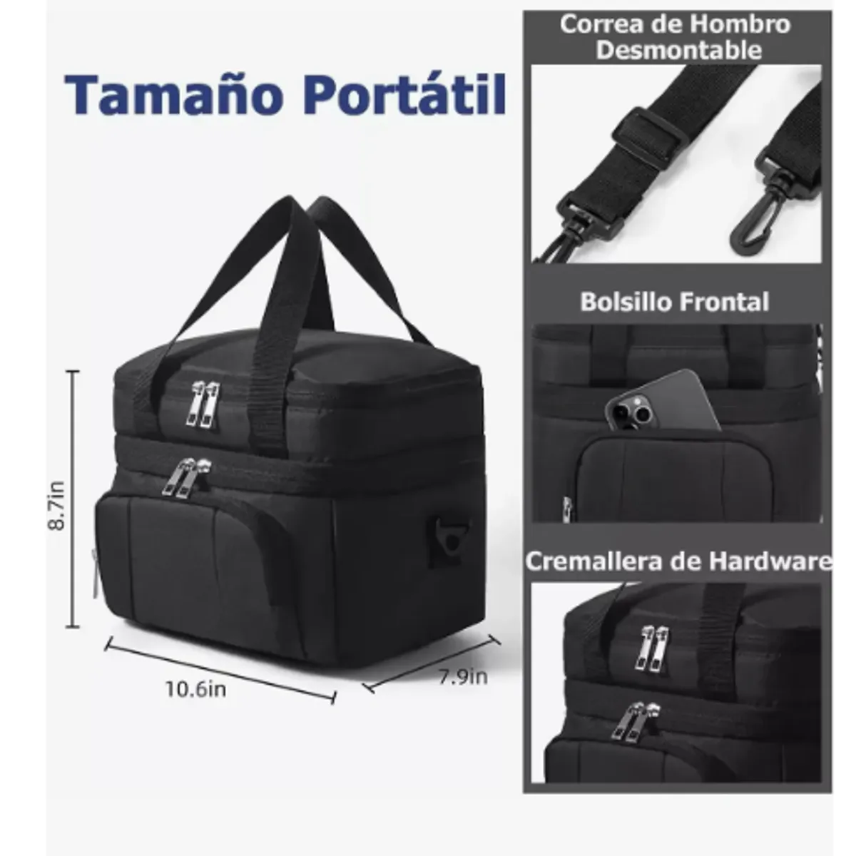 GENERICO - Loncheras Escolare Impermeable 10lgran Capacidad Y Bandolera