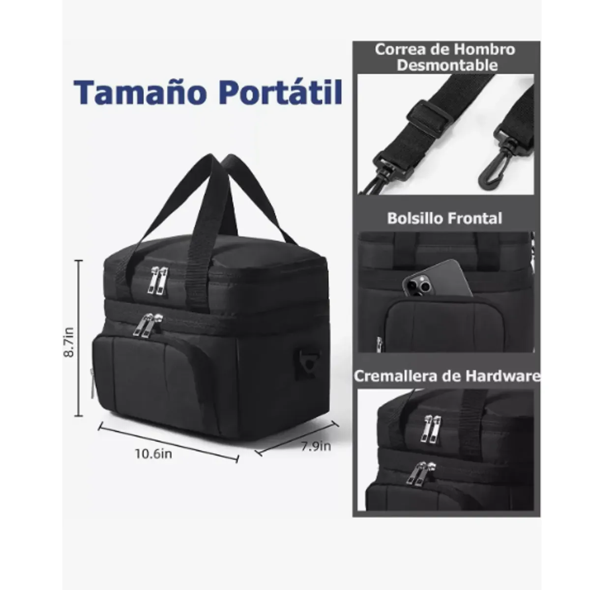 GENERICO - Loncheras Escolare Impermeable 10lgran Capacidad Y Bandolera