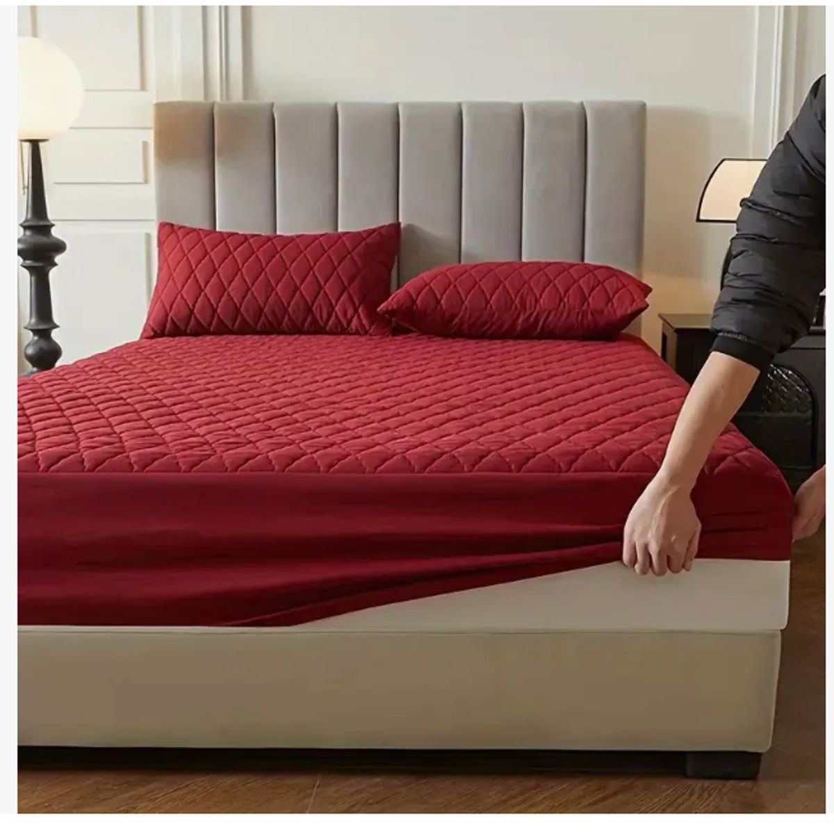 GENERICO - Cubrecolchon Impermeable 2 Plazas + Fundas