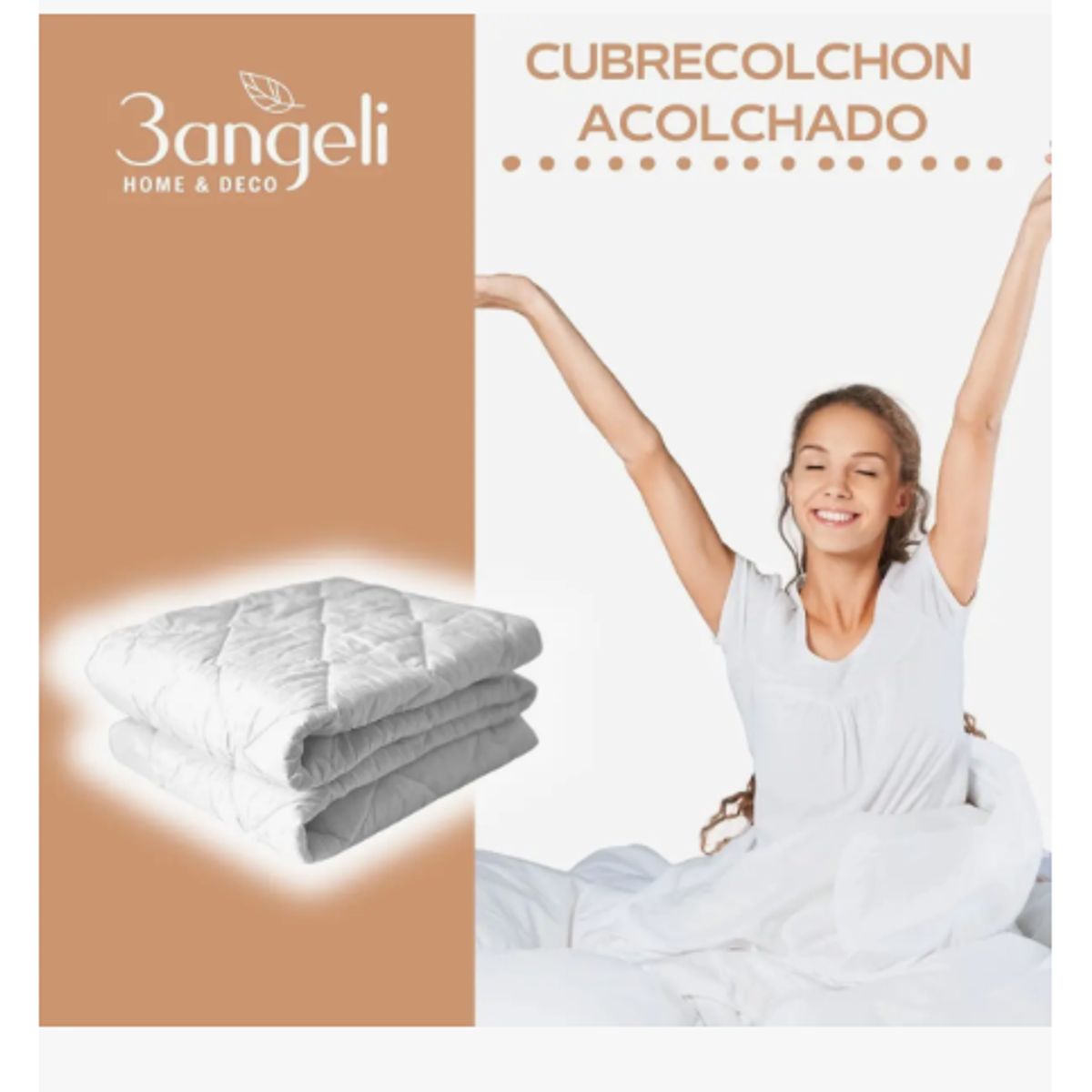 GENERICO - Cubre Colchon 2 Plazas Protector Manchas Antiacaros