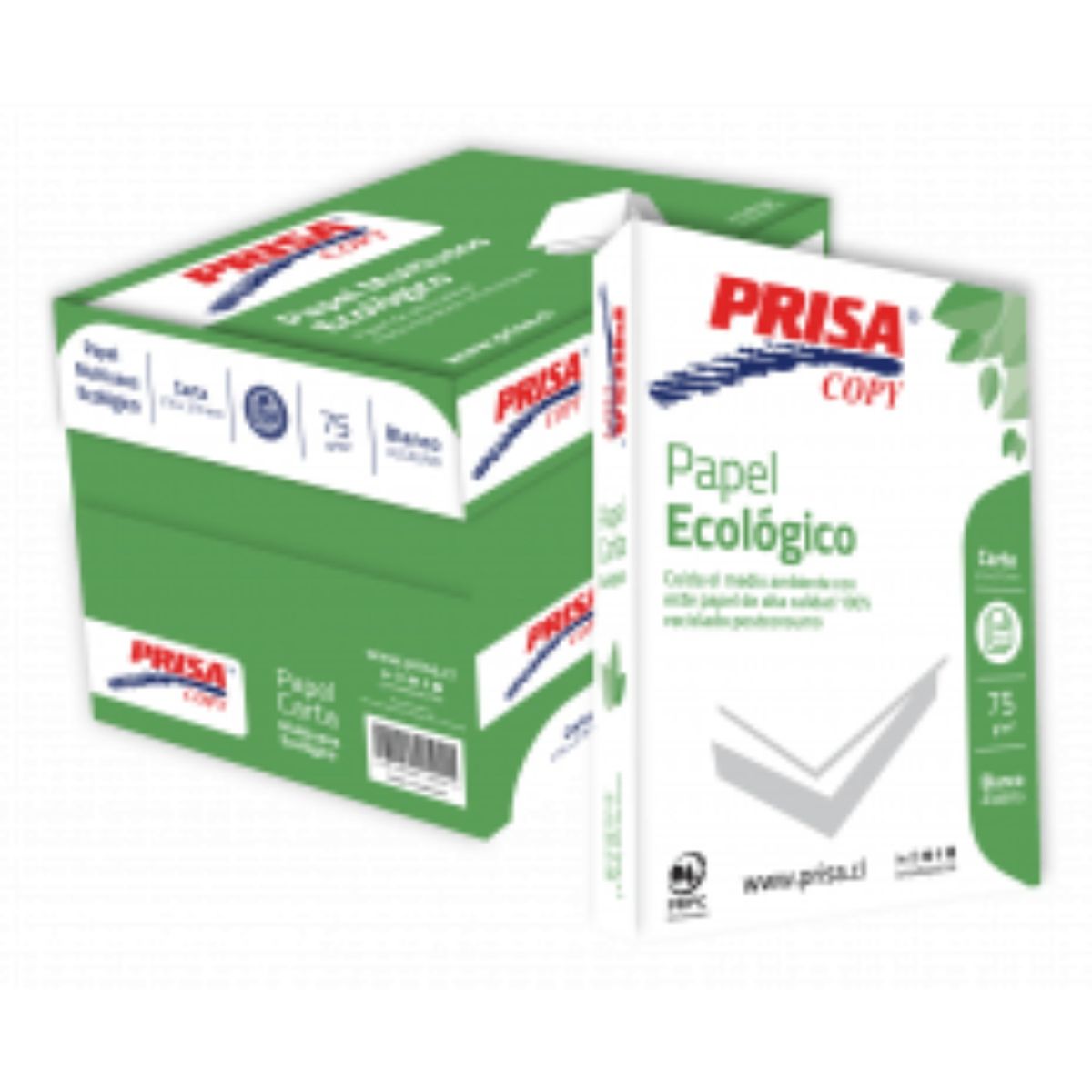 PRISA - Papel Fotocopia Prisa Ecológico Carta 75 g 500 Hojas