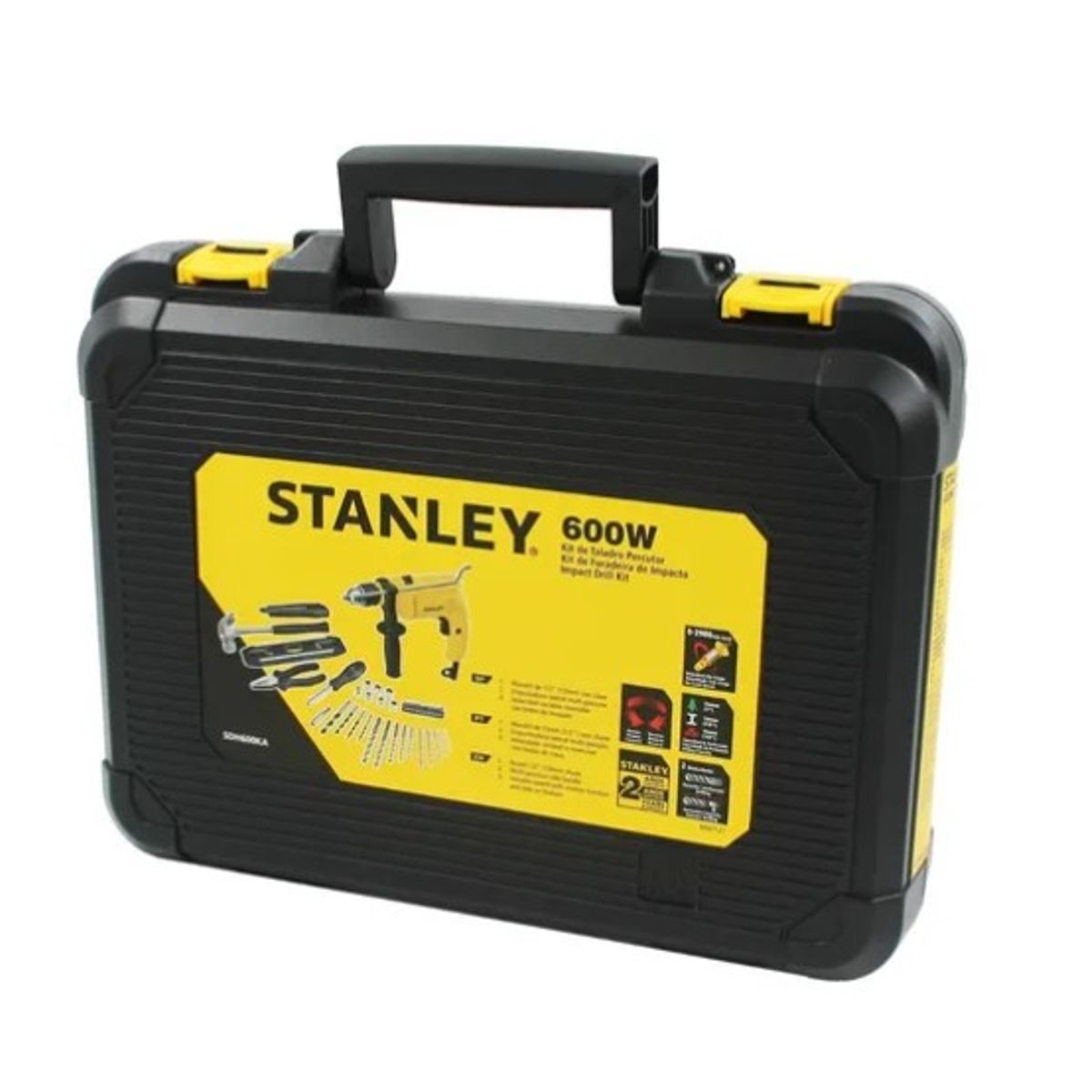 STANLEY - Taladro percutor 600W + 37 piezas Stanley SDH600KA-B2C