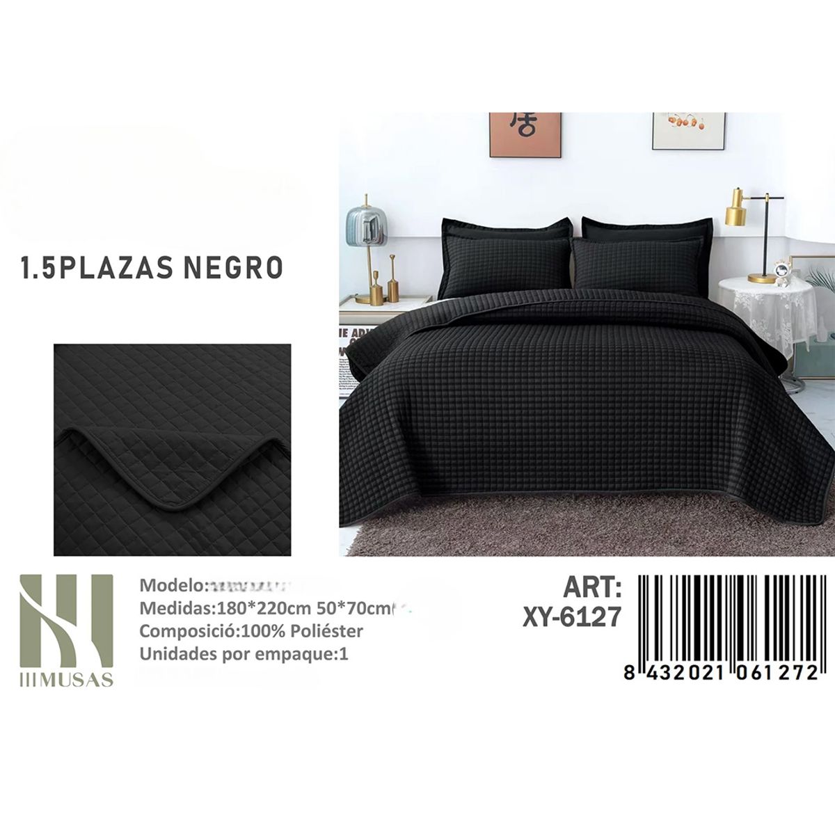 GENERICO - Cubrecama Quilt De Verano Plaza Y Media Cuadrille