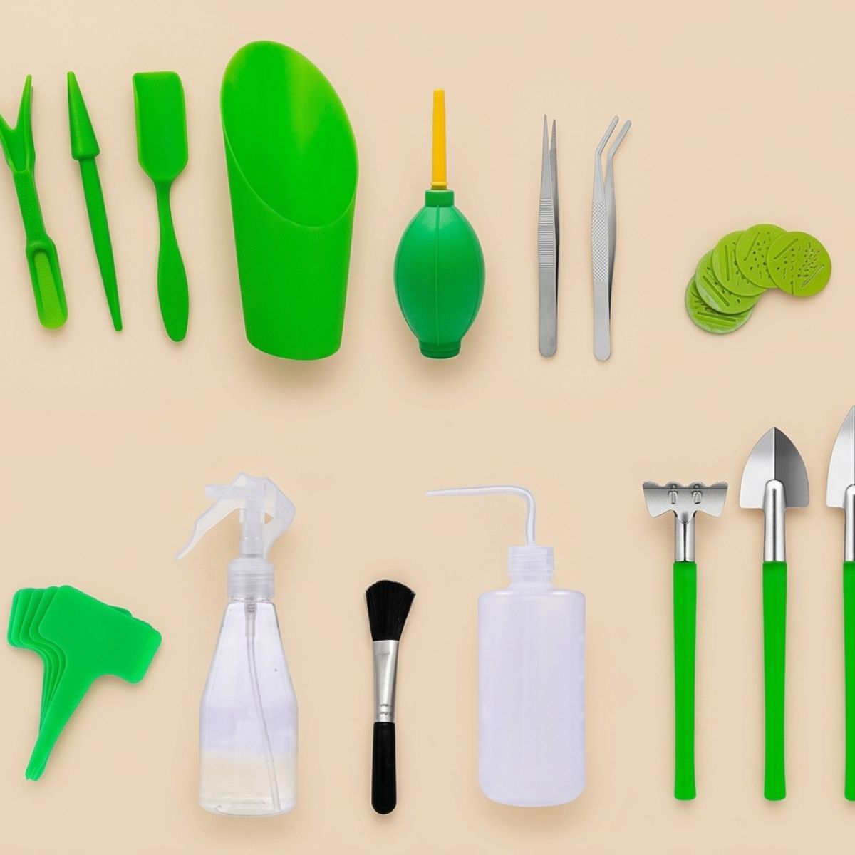 GENERICO - Kit Mini Herramientas Plantas Jardinería Suculentas 15 piezas