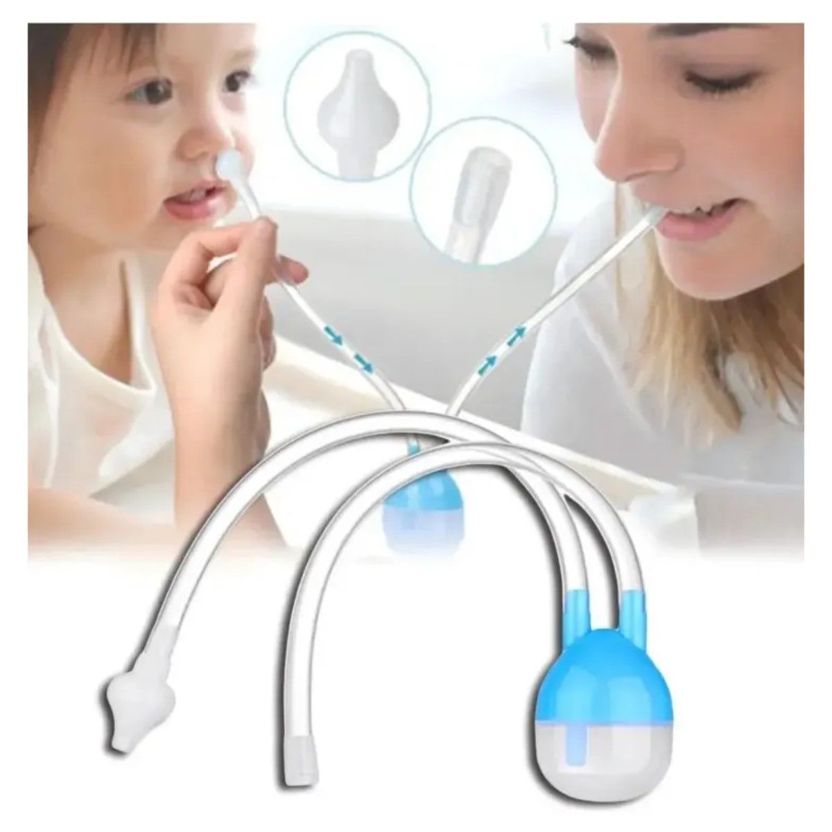 GENERICO - Aspirador Nasal Sacamocos Bebe Aspirador Nasal Bebe Deposito Color Rosado BELUG