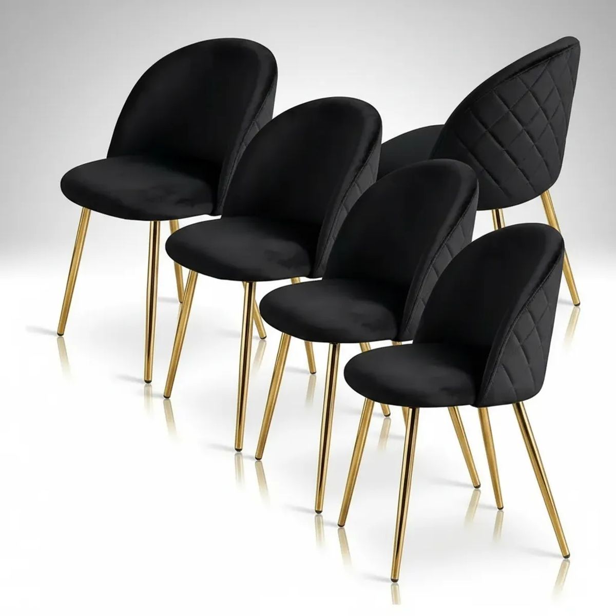 CORI CORI - Pack 4 Sillas Bread Gold Velvet