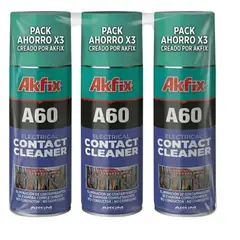 AKFIX - Pack 3 Limpia Contactos Electrico A60 Electronica 200m