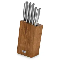 FISSMAN - Set 5 Cuchillos Nagatomi + Base De Madera -