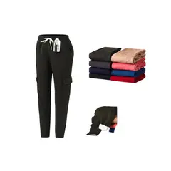 AGW - Pack 2 Pantalones Jogger Buzo Mujer Cargo Chiporro Polar