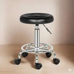 GENERICO - Taburete Piso Bar Ajustable Giratorio con Ruedas