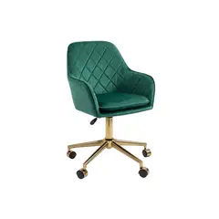 HABITA2 CHILE - Silla Escritorio Lux Felpa Pedestal Dorado