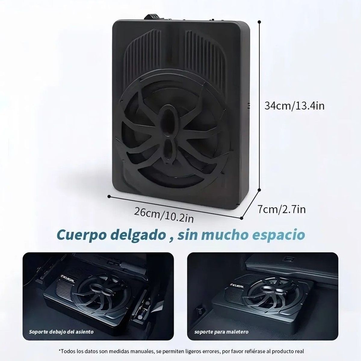 GENERICO - Subwoofer Amplificador 10 Pulgadas Bocinas Para Carros 800w