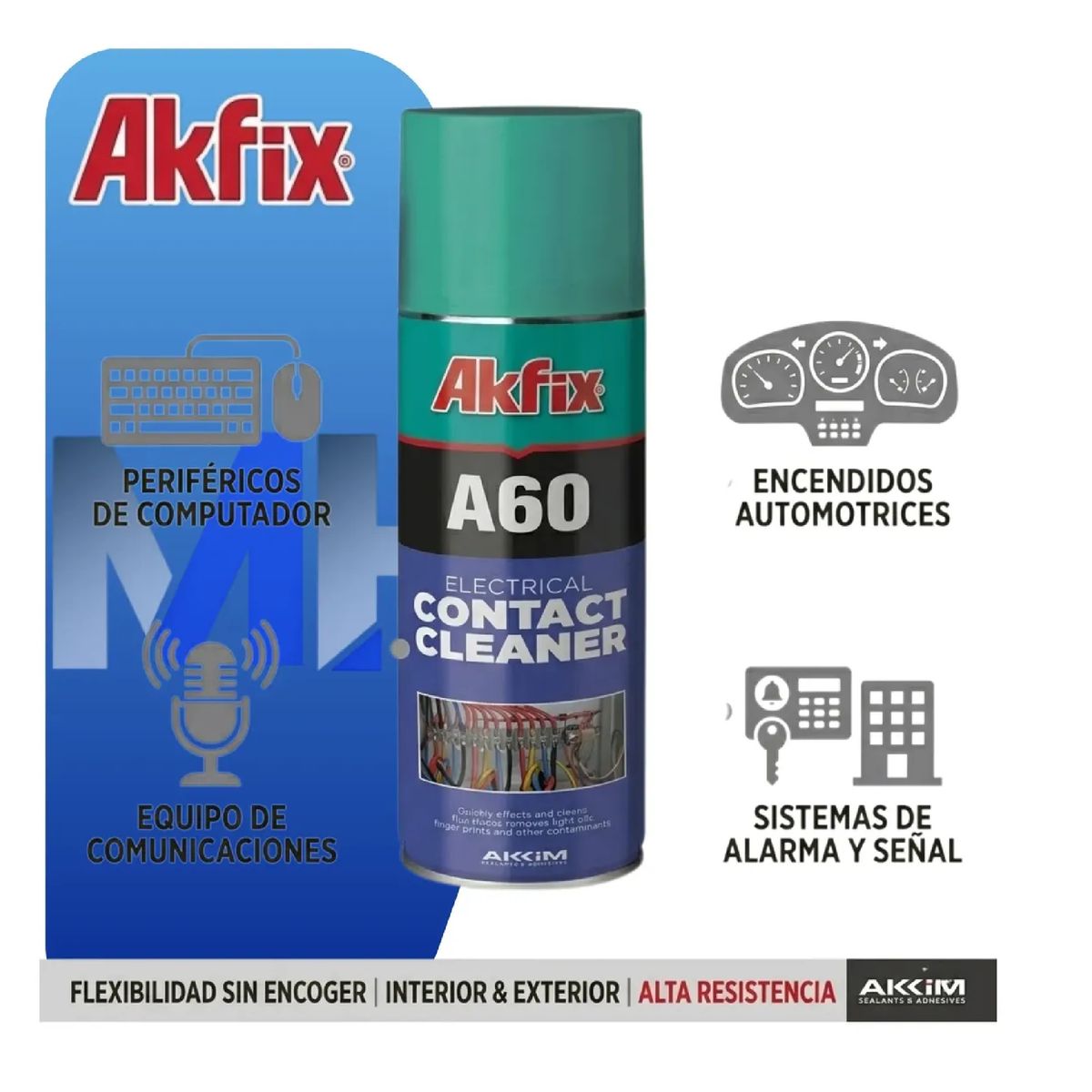 AKFIX - Pack 6 Limpia Contactos Electrico Akfix A60 Electronica 200m