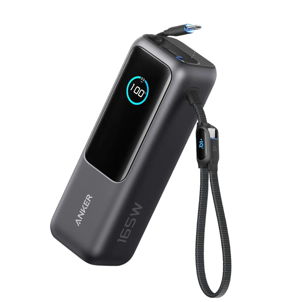 ANKER - Anker Power Bank, 25000mah, 165w, Con Pantalla Digital, 2x Usb-C, 1x Usb-A, Carga Rápida Bidireccional, Negro