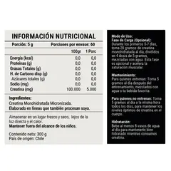 GENERICO - Creatina Monohidratada 300 grs - Mind Nutrition