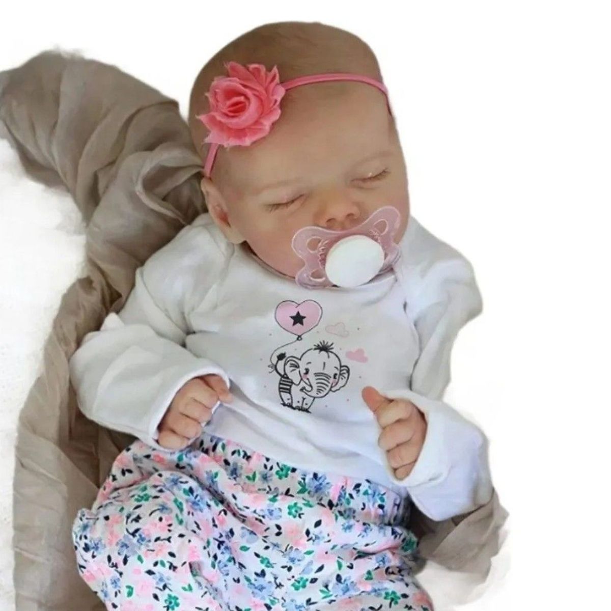 GENERICO - Muñeco Bebote De Silicona Diseño Nena Dormida 48cm