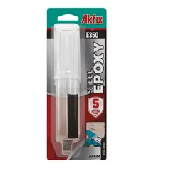 AKFIX - Adhesivo Epoxi Acero E350 Jeringa 25ml Soldadura Frio
