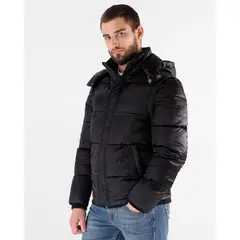 GUESS - Chaqueta Metallized Puffa Negro