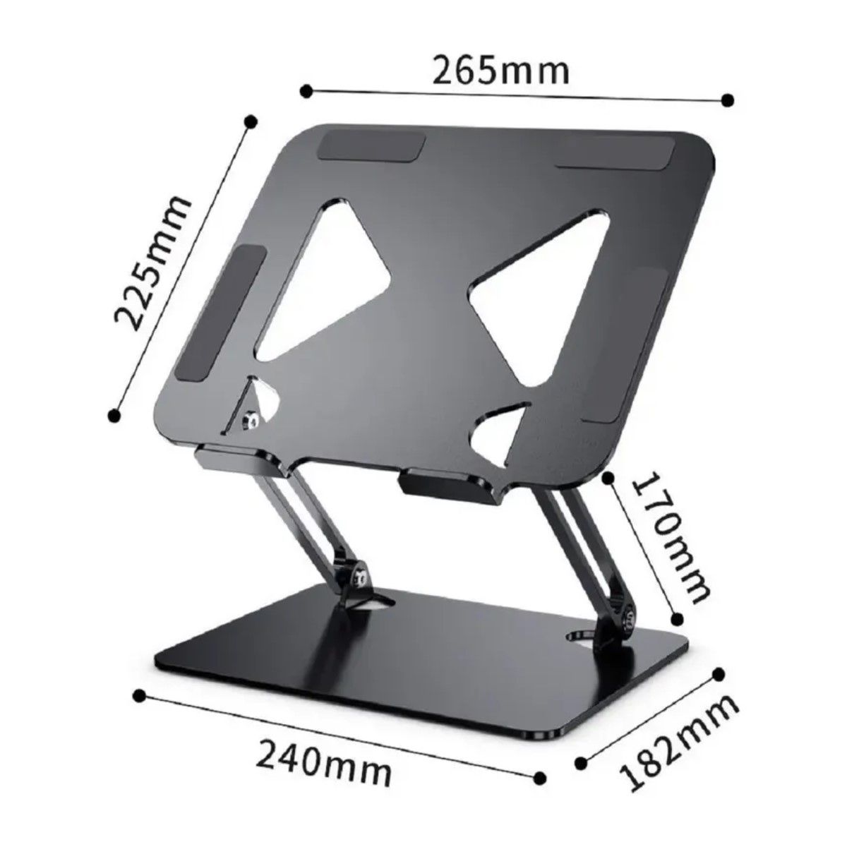 GENERICO - Soporte Base Alzador Notebook Laptop Mac Plegable Ajustable Gris BELUG