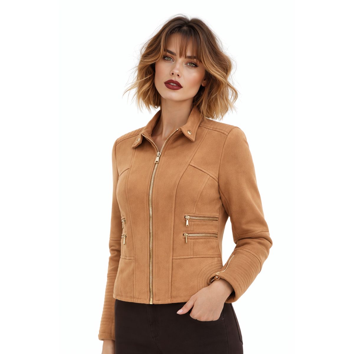 TENTATION - Casaca Alcochada Cuello Mao