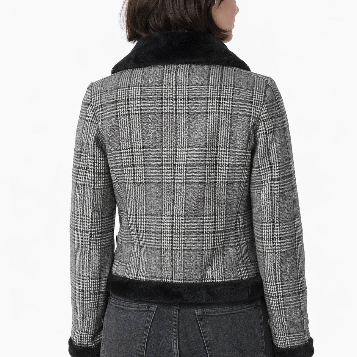 TENTATION - Chaqueta Cuadrillé Cuello Soft Tentation