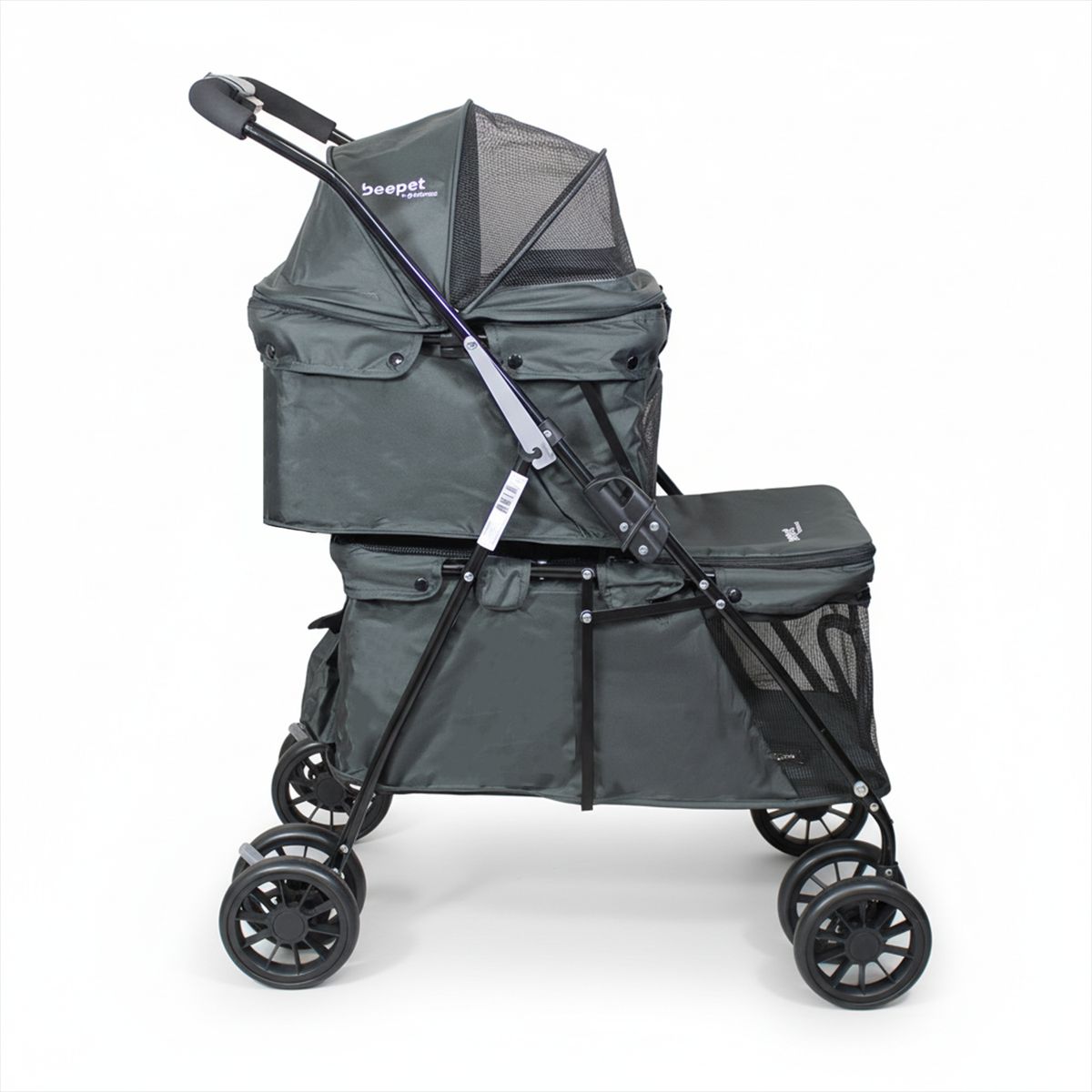 BEBESIT - Coche Mascotas DuoPet Doble Gris