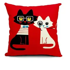 GENERICO - Cojines decorativos con diseños de animales 45 x 45 cm
