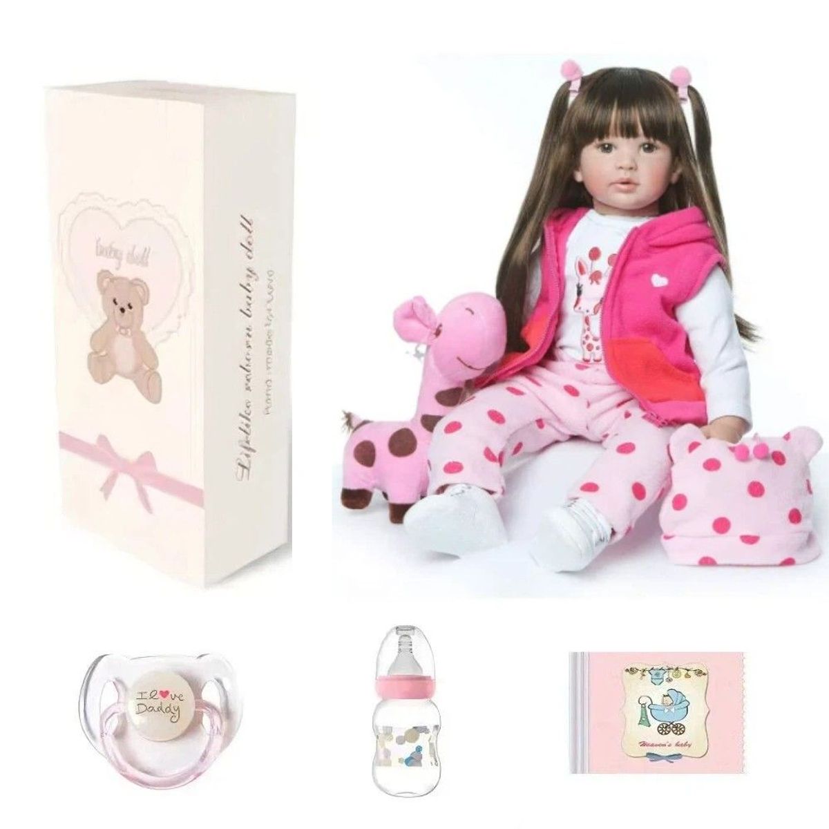 GENERICO - Muñeca Bebé Reborn Recién de Tela Con Ropa 24 pulg