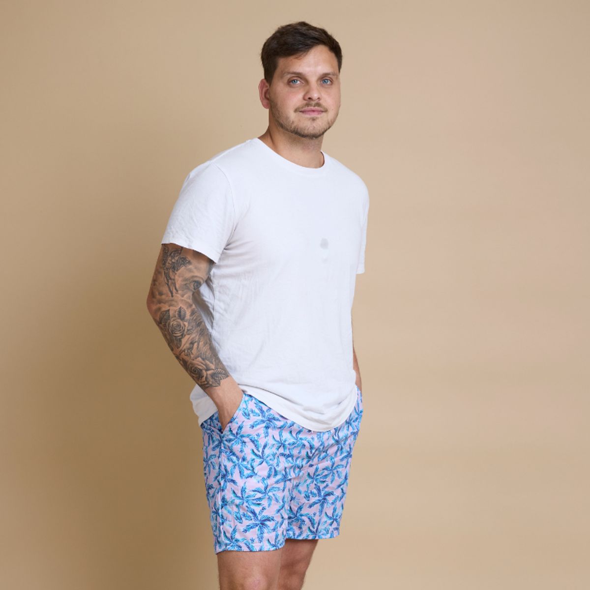 SIMPLY B - Traje de baño tropical hombre
