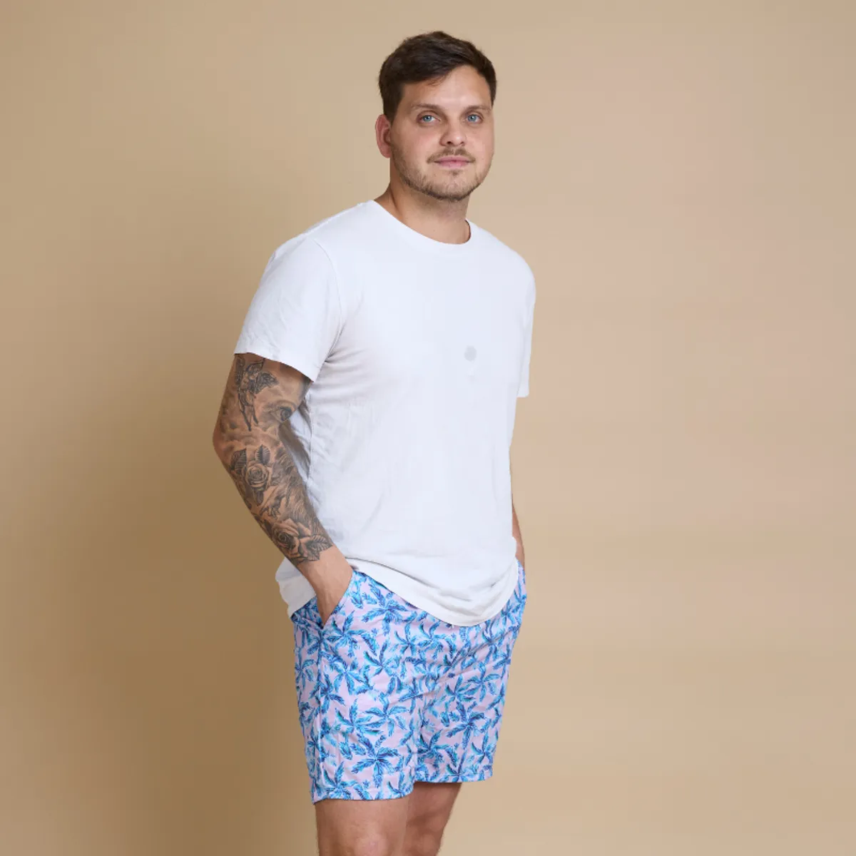 SIMPLY B - Traje de baño tropical hombre