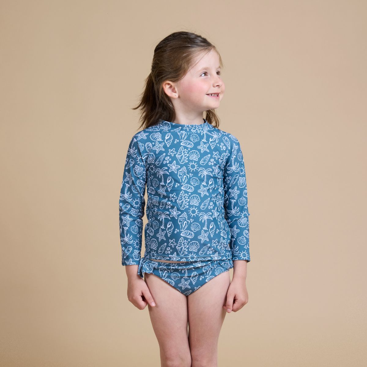 SIMPLY B - Traje de baño dos piezas verano azúl niña