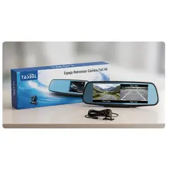 GENERICO - Espejo Retrovisor Camara Auto Full Hd 1080p Doble Canal Pantalla 4.5 Vision Nocturna R&L Group Group