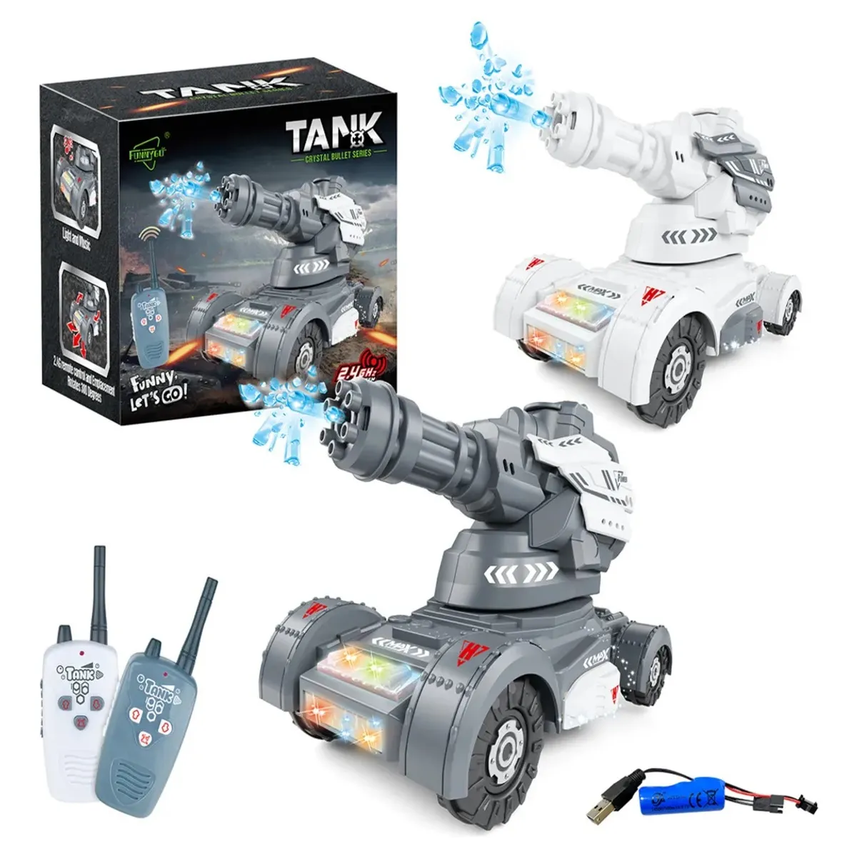 GENERICO - Tanque A Control Remoto 2.4 Ghz Lanza Agua